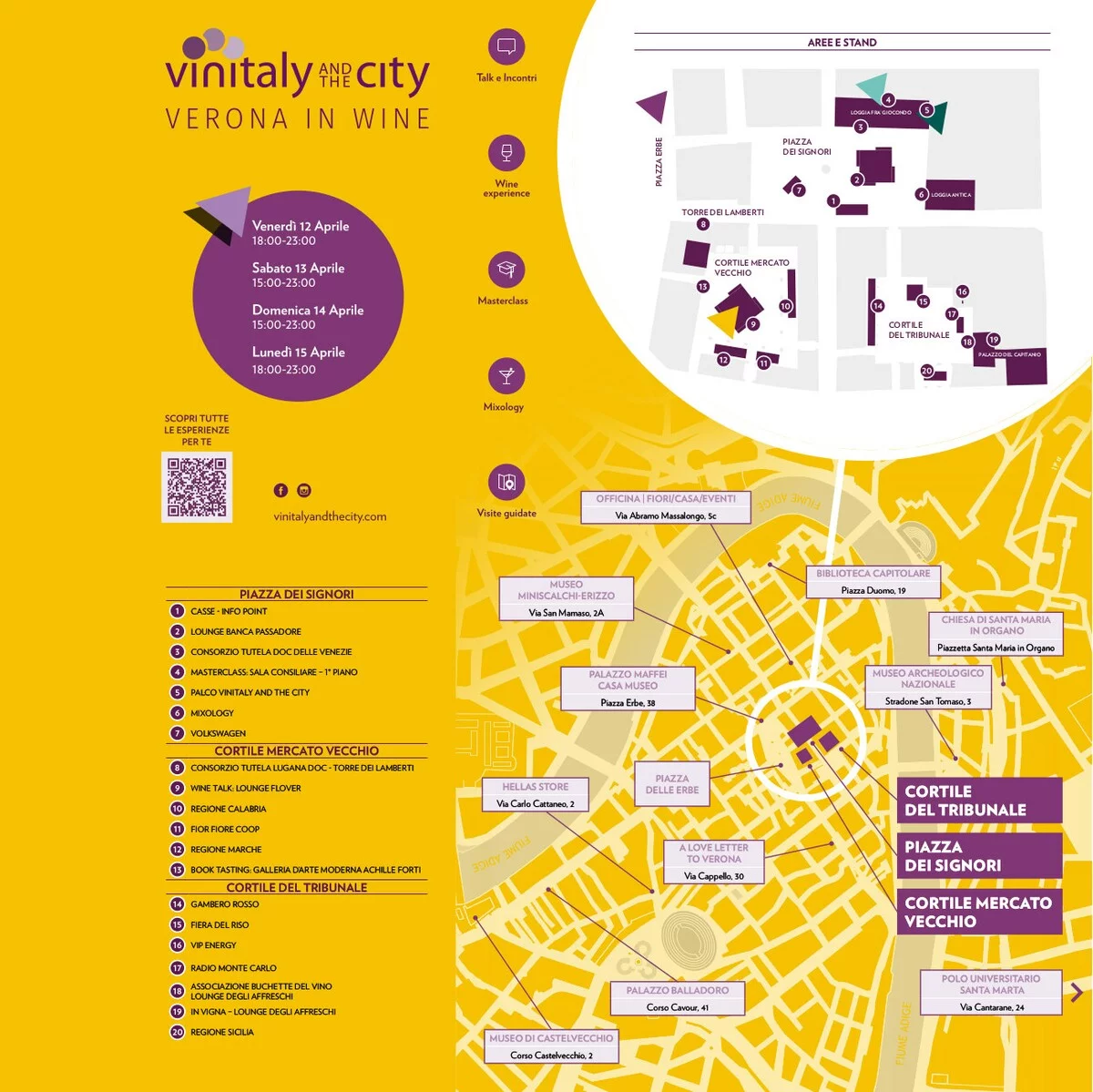 Mappa evento vinitaly and city