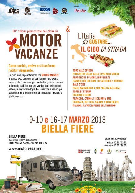 Motor Vacanze e L'Italia da gustare... il cibo di strada a Biella Fiere